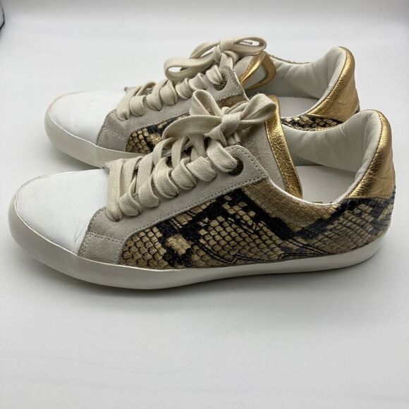 Zadig & Voltaire Python Print 100% Leather Women’s Sneakers Size 39/8,5 Italy - Picture 1 of 11